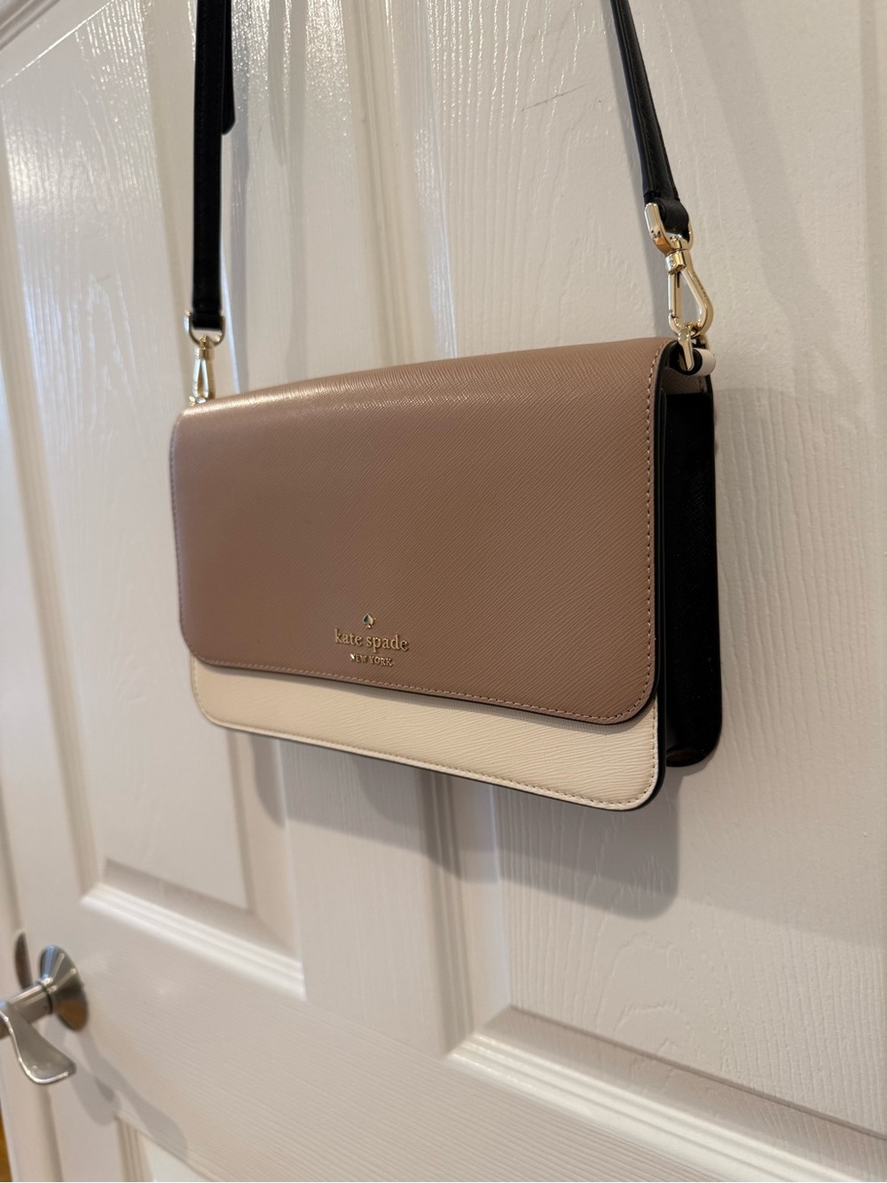 kate spade Taupe, Cream & Black Two-Tone Crossbody Bag